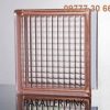 Gạch thủy tinh lấy sáng vuông kẻ ô màu nâu 190x190x80 AVSING